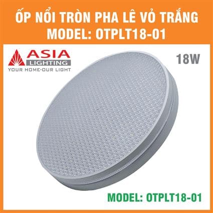 Ốp nổi tròn pha lê vỏ trắng 18W