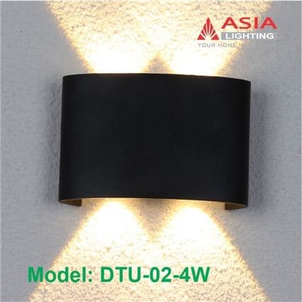 Đèn tường trang trí thân sơn đen - DTU02