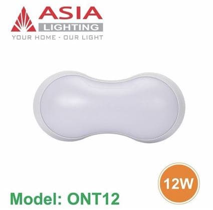 Ốp nổi tròn thân nhựa DOB 6W - Vỏ trắng
