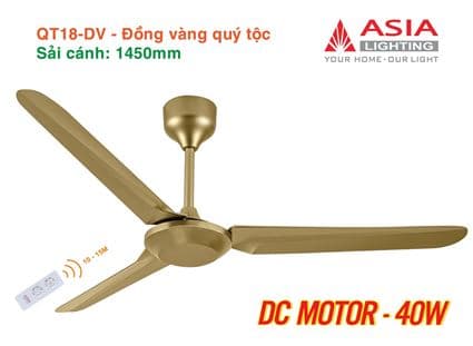 Quạt trần cao cấp 03 cánh QT17 - Ghi xám tinh tế 2