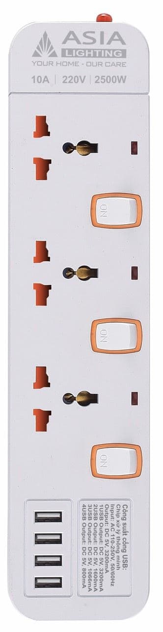 Ổ cắm đa năng liền dây - 03 ổ USB 2