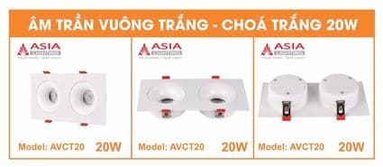 Âm trần vuông thân trắng - Chóa trắng 10W 2