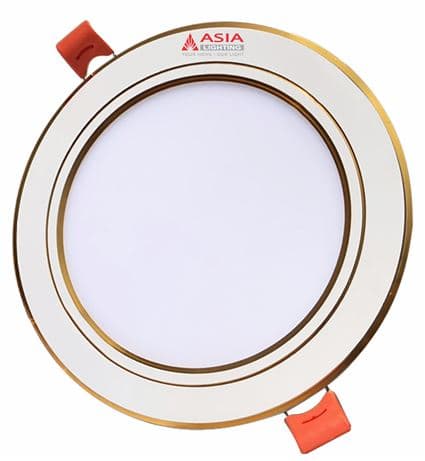 Panel tròn siêu mỏng 9W - Viền vàng
