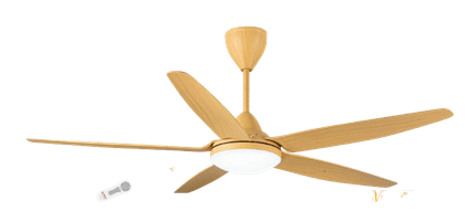 Quạt trần cao cấp QT09-G-02 - Gỗ tự nhiên