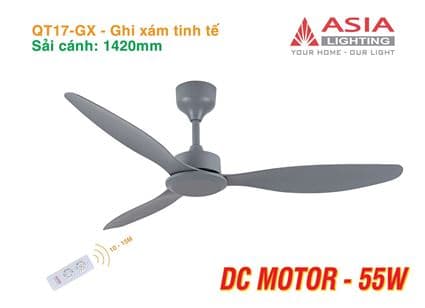 Quạt trần cao cấp 03 cánh QT17 - Trắng sang trọng 1