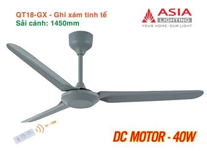 Quạt trần cao cấp 03 cánh - QT18 - DC Motor