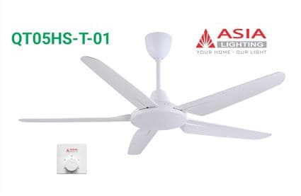 Quạt trần hộp số cao cấp QT05HS - Trắng sang trọng