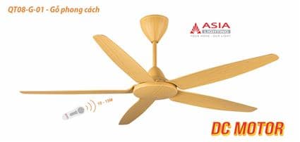 Quạt trần cao cấp 05 cánh - QT08 - Điều khiển từ xa - DC Motor