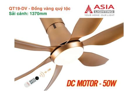 Quạt trần cao cấp QT06-B - Vàng đẳng cấp