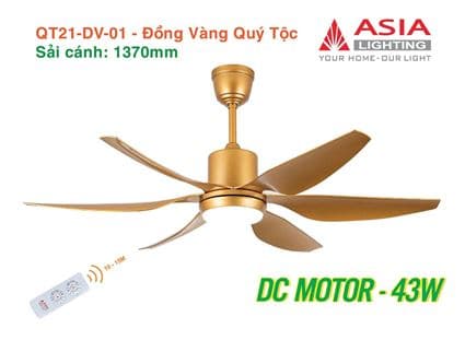 Quạt trần cao cấp QT06-B - Vàng đẳng cấp